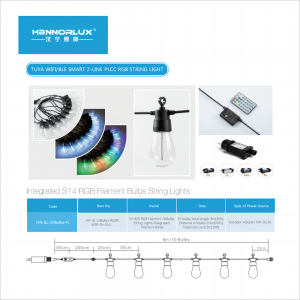 TUYA WIFI/BLE SLIM 2-LIJN PLCC RGB-STRINGLICHT